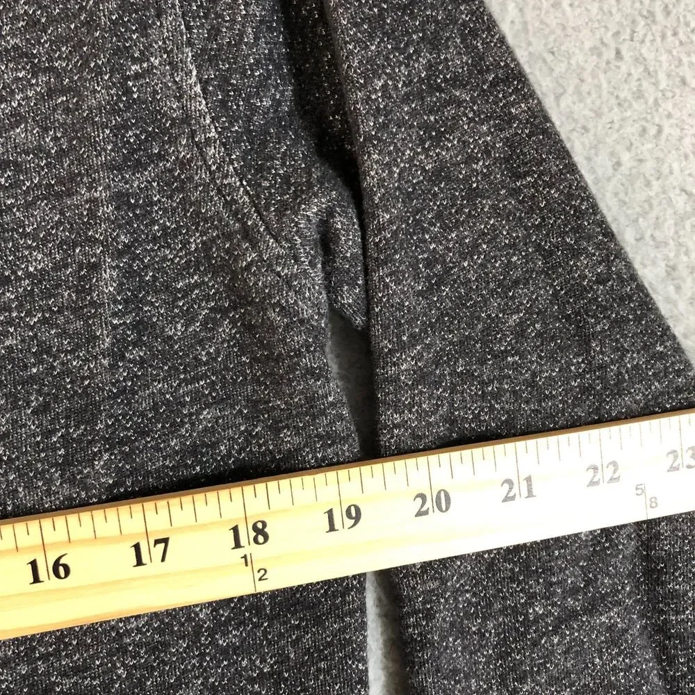 Banana Republic Sweater Men Medium Gray Preppy Full Zip Mock Neck Pocket Classic